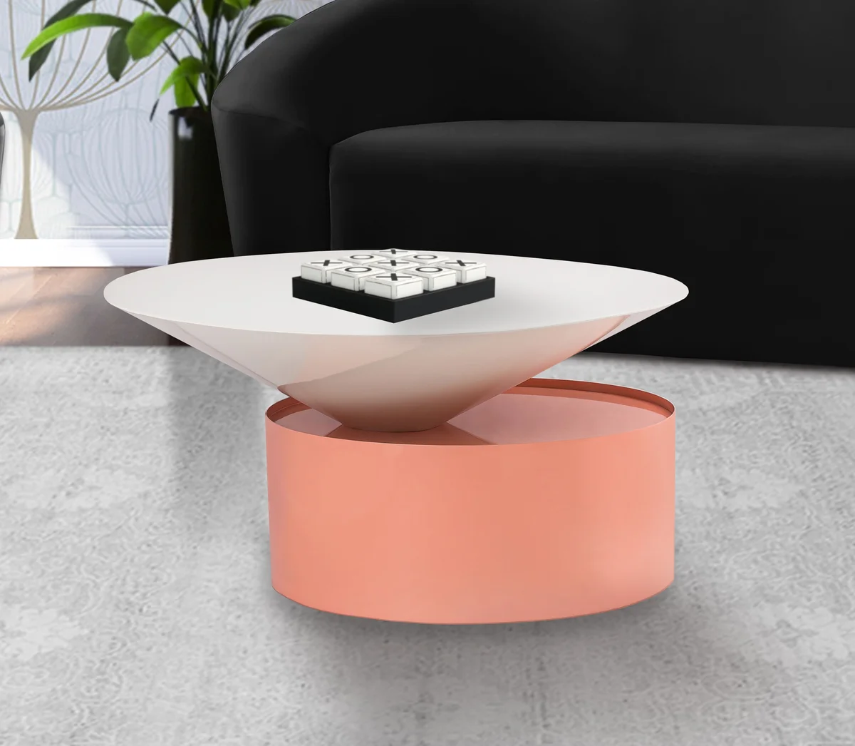 Damon - Coffee Table - Pink - Metal