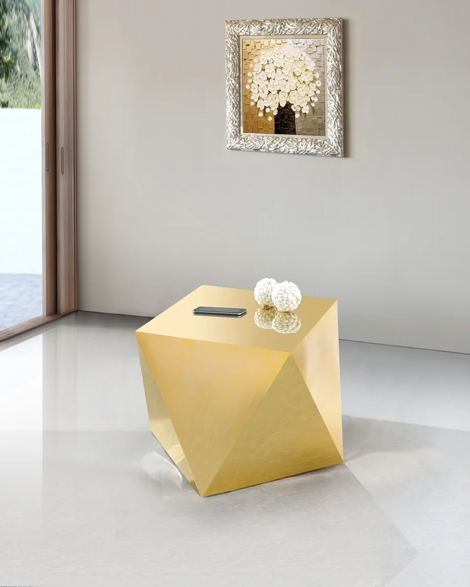 Gemma - End Table - Gold - View 2