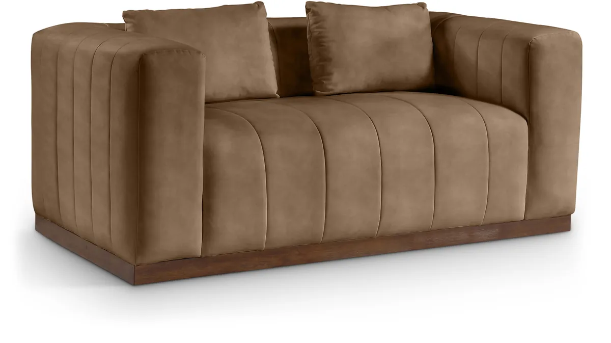 Mallina - Loveseat - Brown