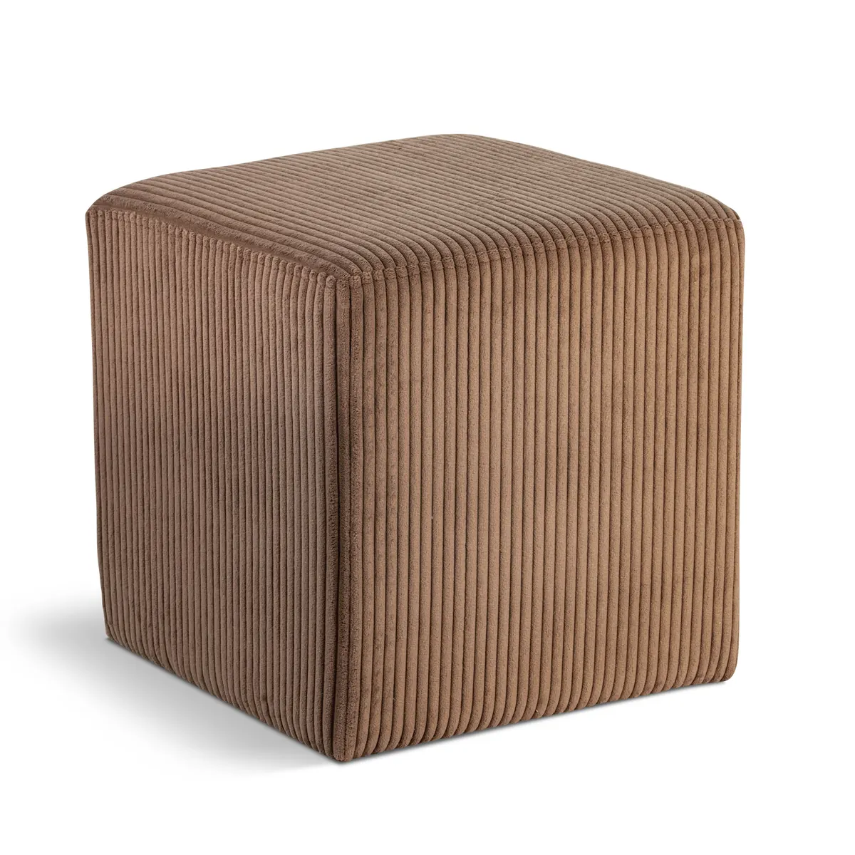 Roy - Microsuede Ottoman / Stool - Brown