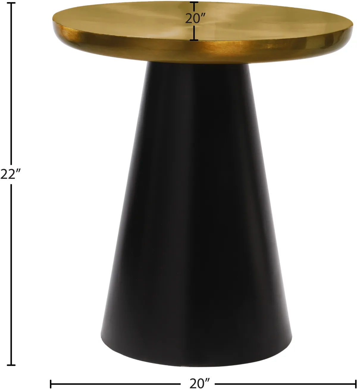 Martini - End Table - Gold - Metal