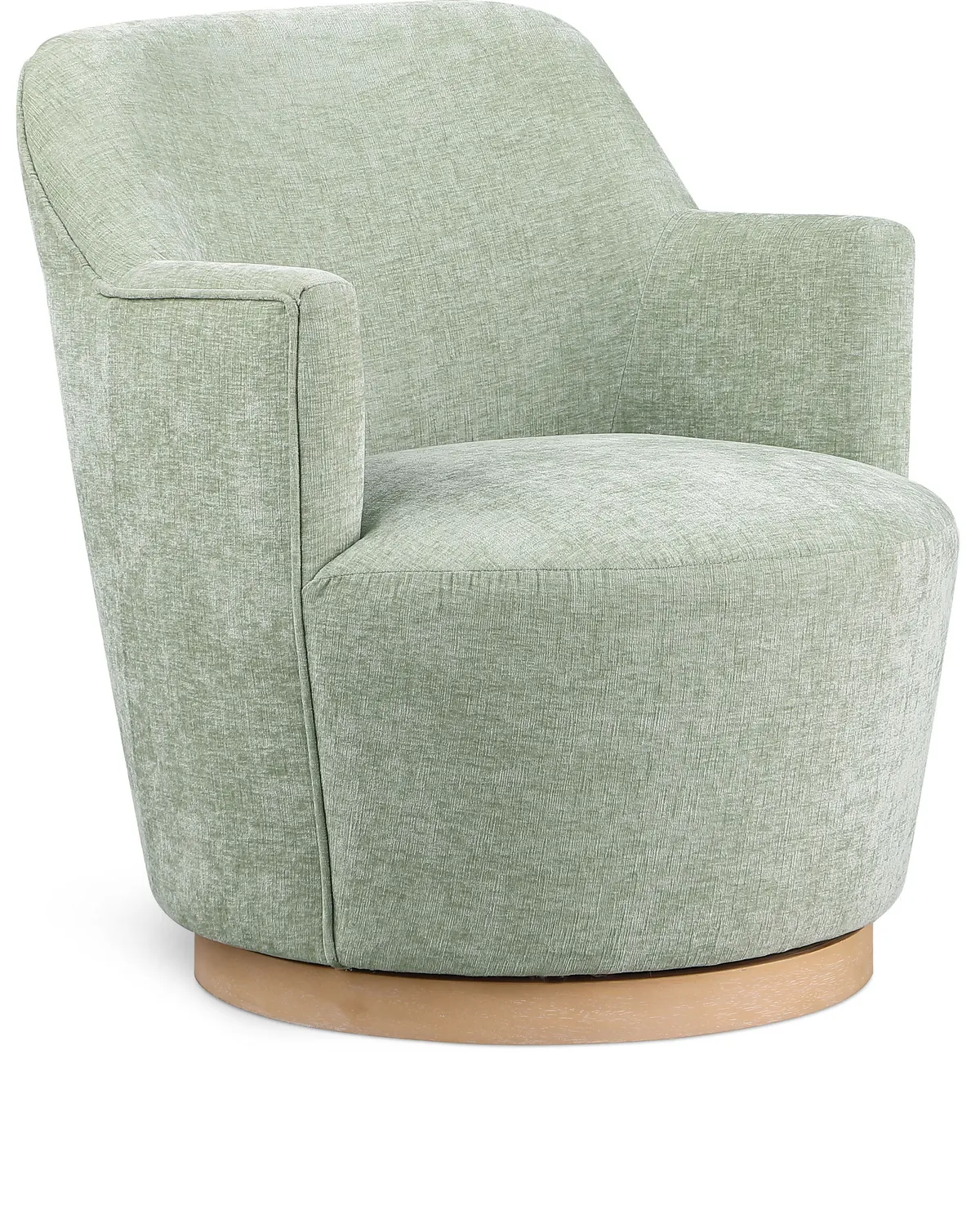 Clarita - Chenille Swivel Accent Chair - Mint