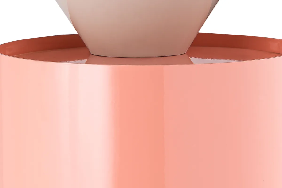 Damon - End Table - Pink -Metal