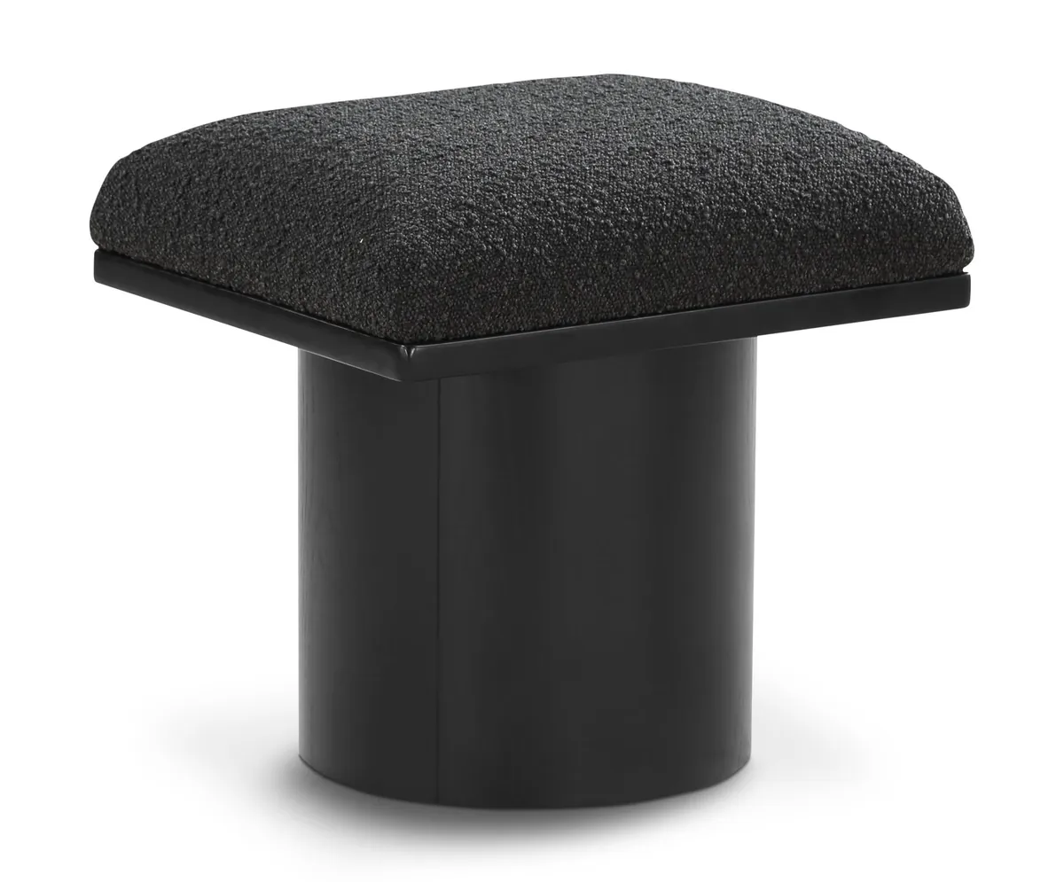 Pavilion - Bench / Stool With Black Base - Black