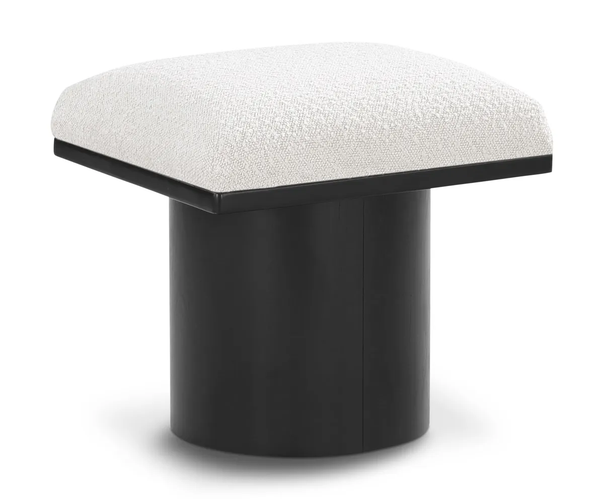 Pavilion - Bench / Stool With Black Base - Cream