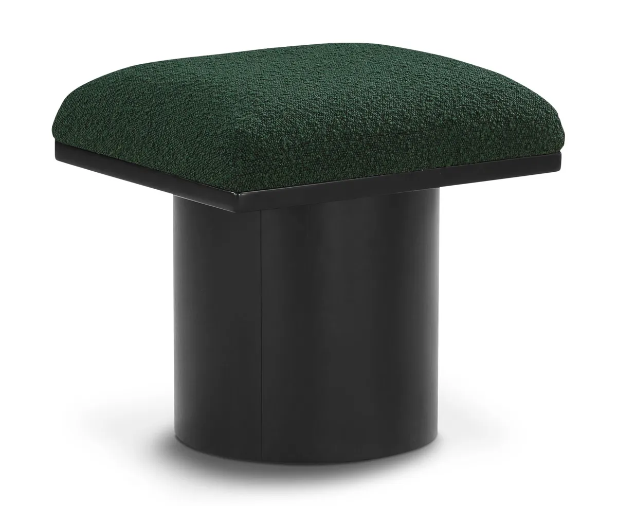 Pavilion - Bench / Stool With Black Base - Green