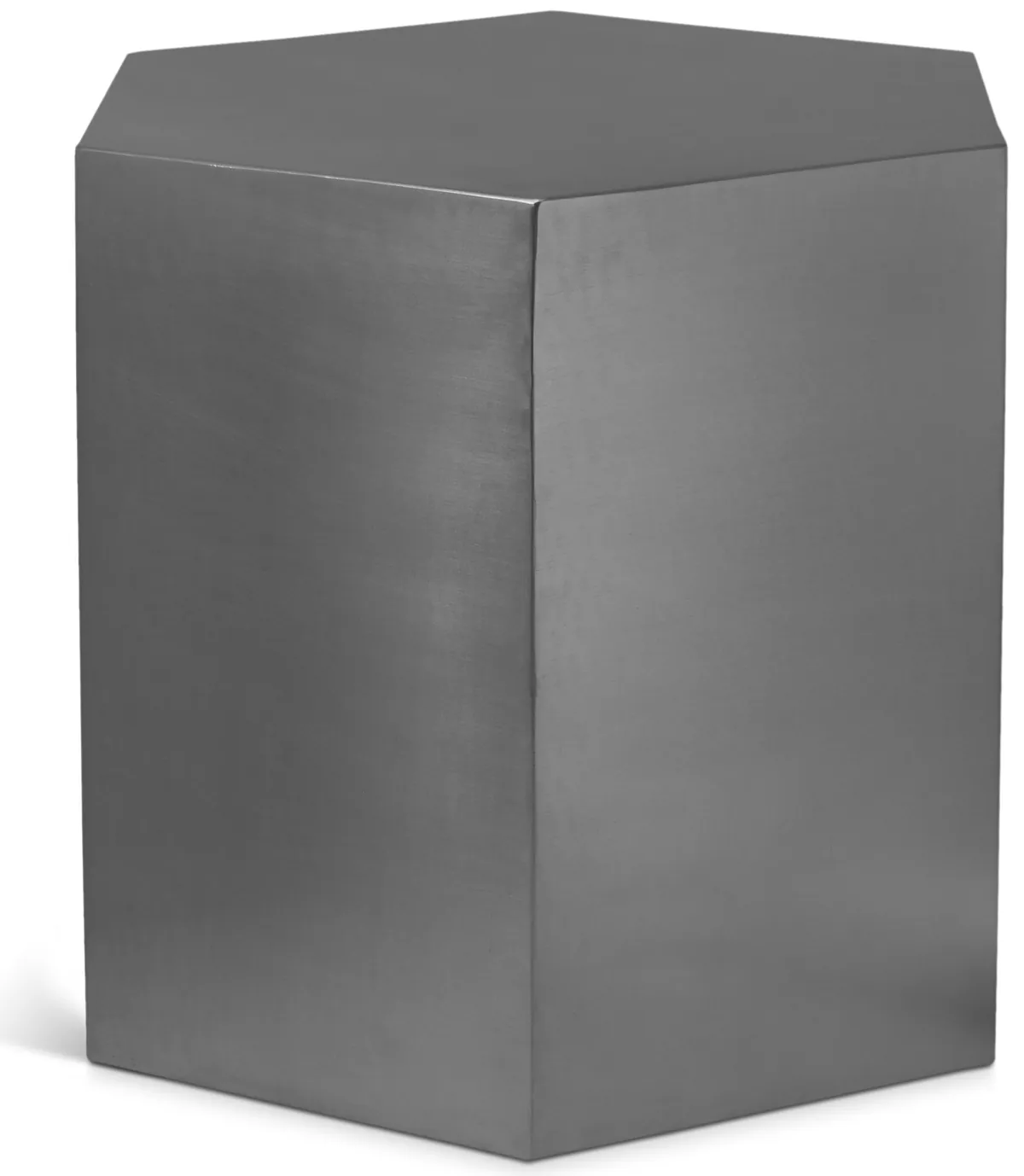 Hexagon - End Table - Pearl Silver