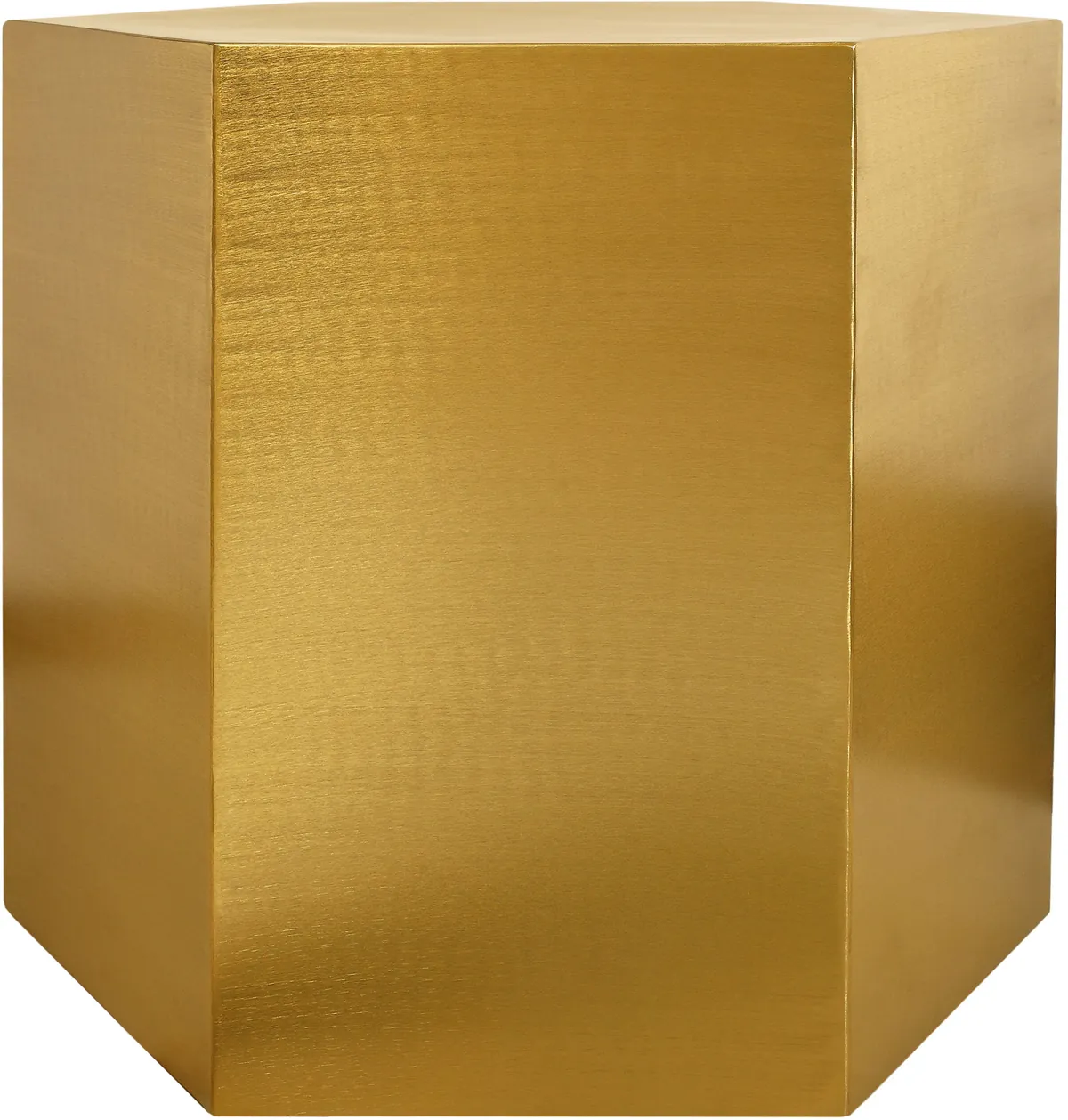 Hexagon - End Table - Gold