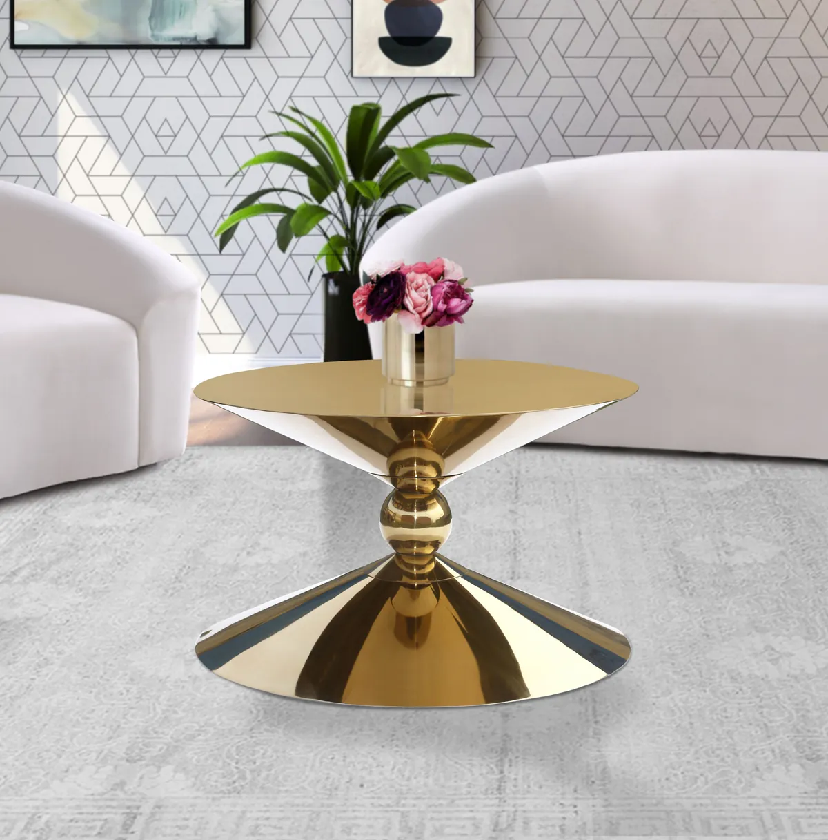 Malia - Coffee Table - Gold - View 2