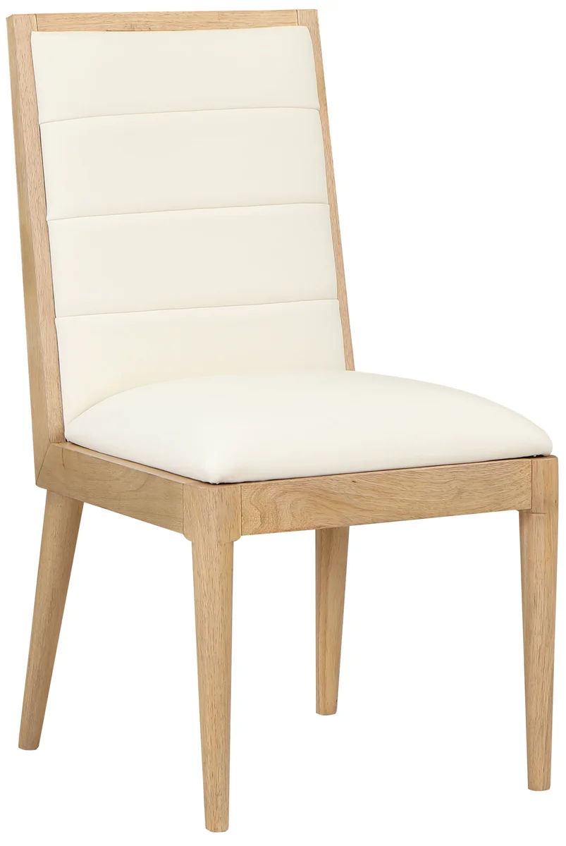 Bristol - Faux Leather Dining Chair (Set of 2) - Natural / Cream