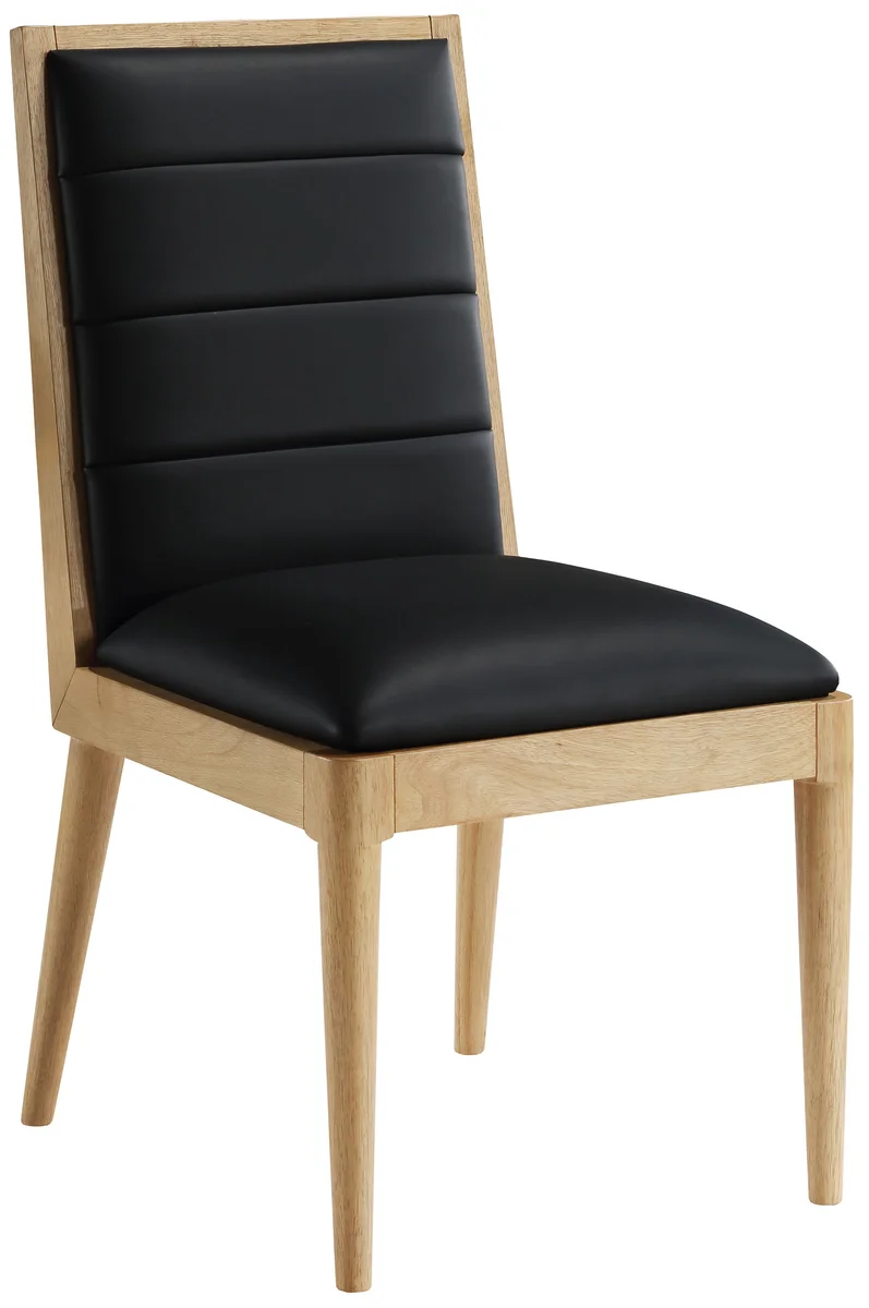 Bristol - Faux Leather Dining Chair (Set of 2) - Natural / Black