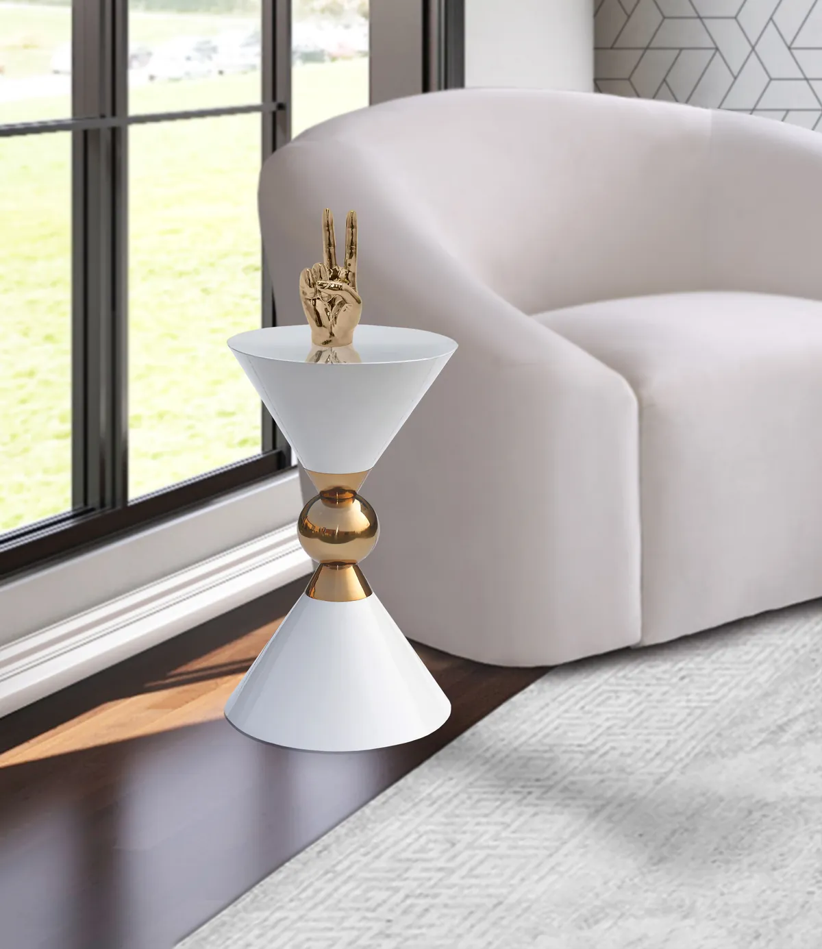 Malia - End Table - White - View 2