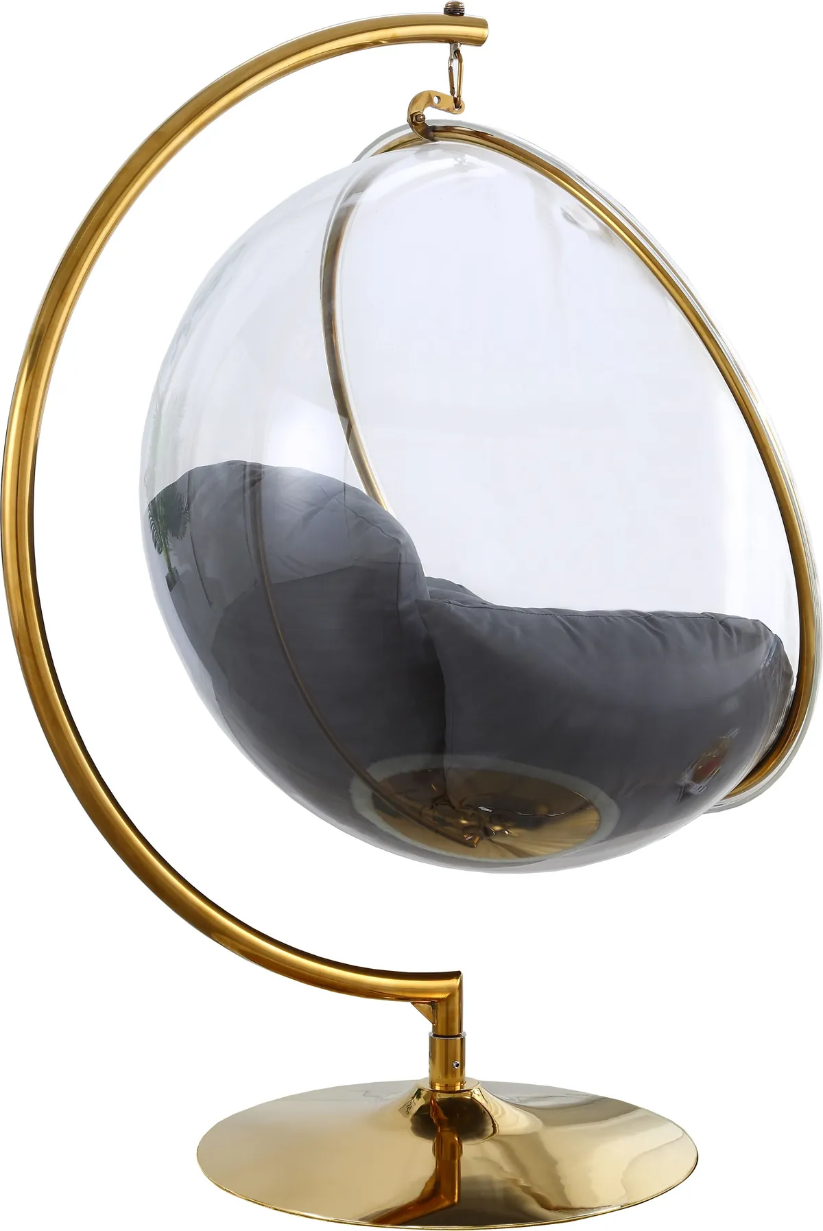 Luna - Swing Bubble Accent Chair - Gray - Fabric