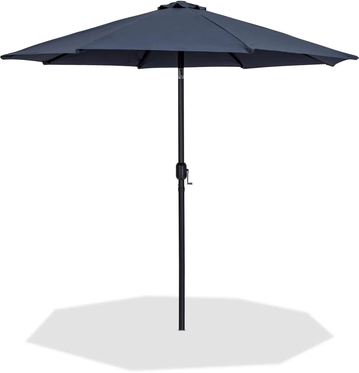 Fiji - Patio Umbrella With Black Pole - Gray