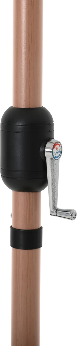 Amalfi - Fabric With Cream Piping Patio Umbrella - Black - View 2