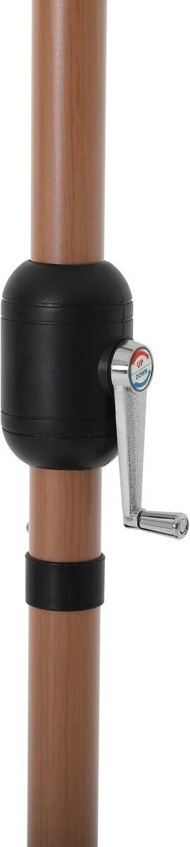 Amalfi - Fabric With Black Piping Patio Umbrella - White - View 2