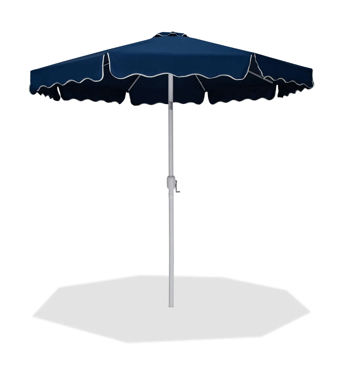 Amalfi - Patio Umbrella With White Pole - Navy