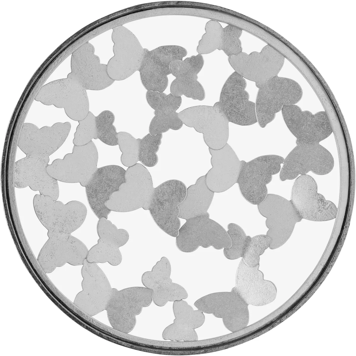 Butterfly - End Table - Silver