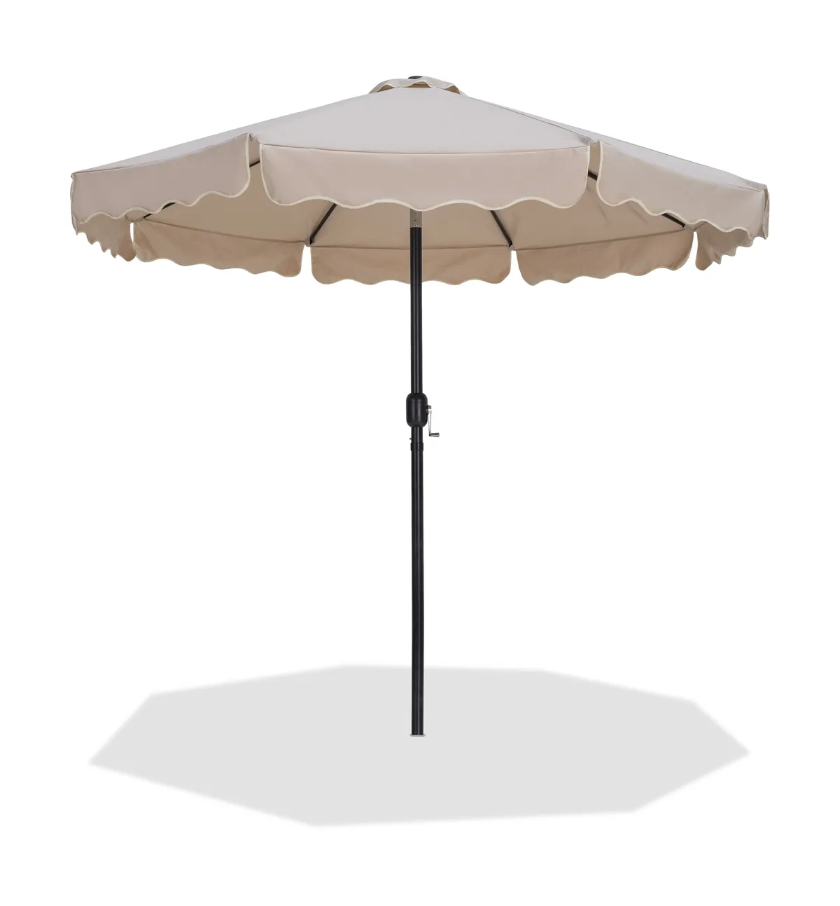Amalfi - Patio Umbrella With Black Pole - Beige
