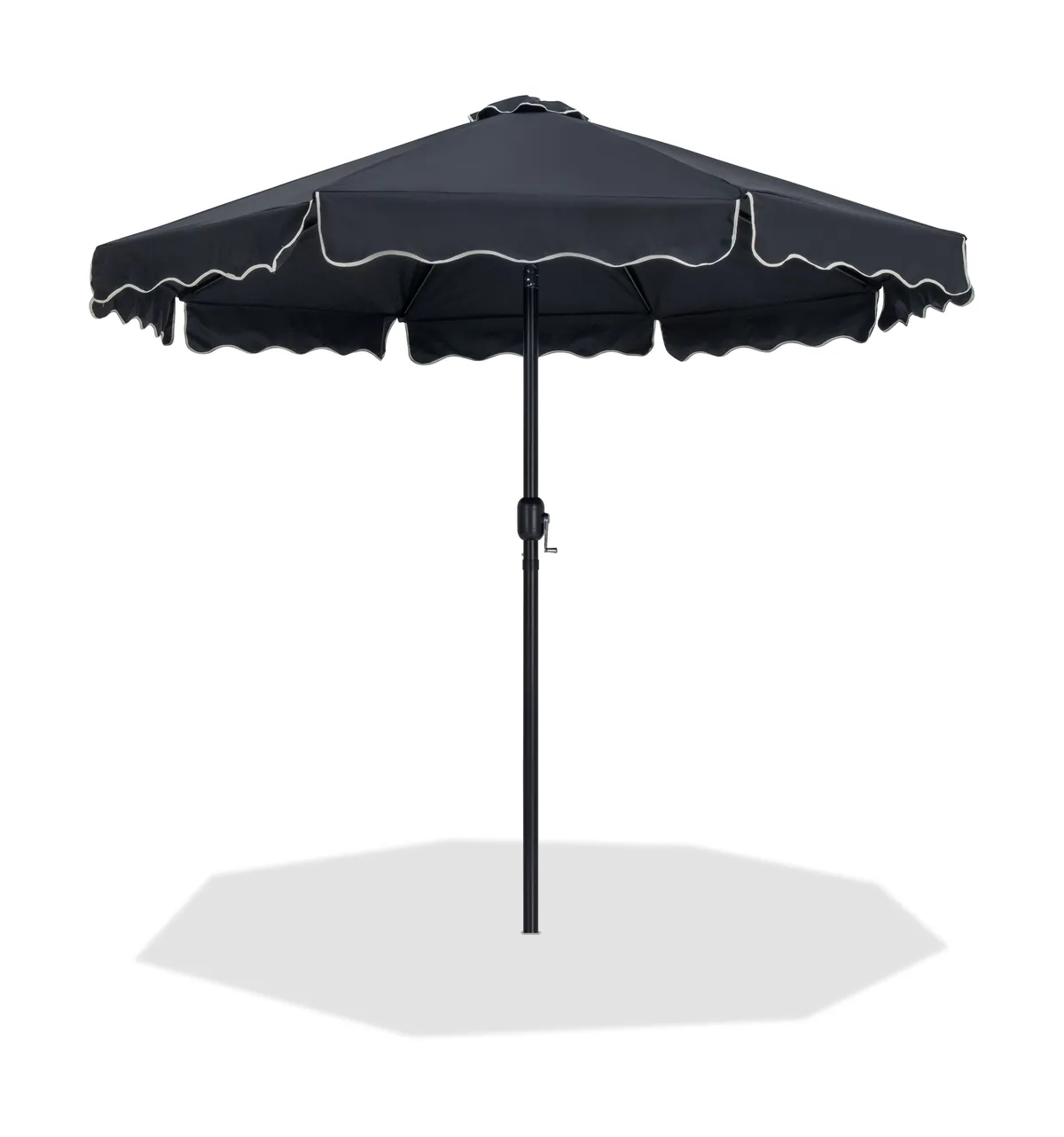Amalfi - Patio Umbrella With Black Pole - Black