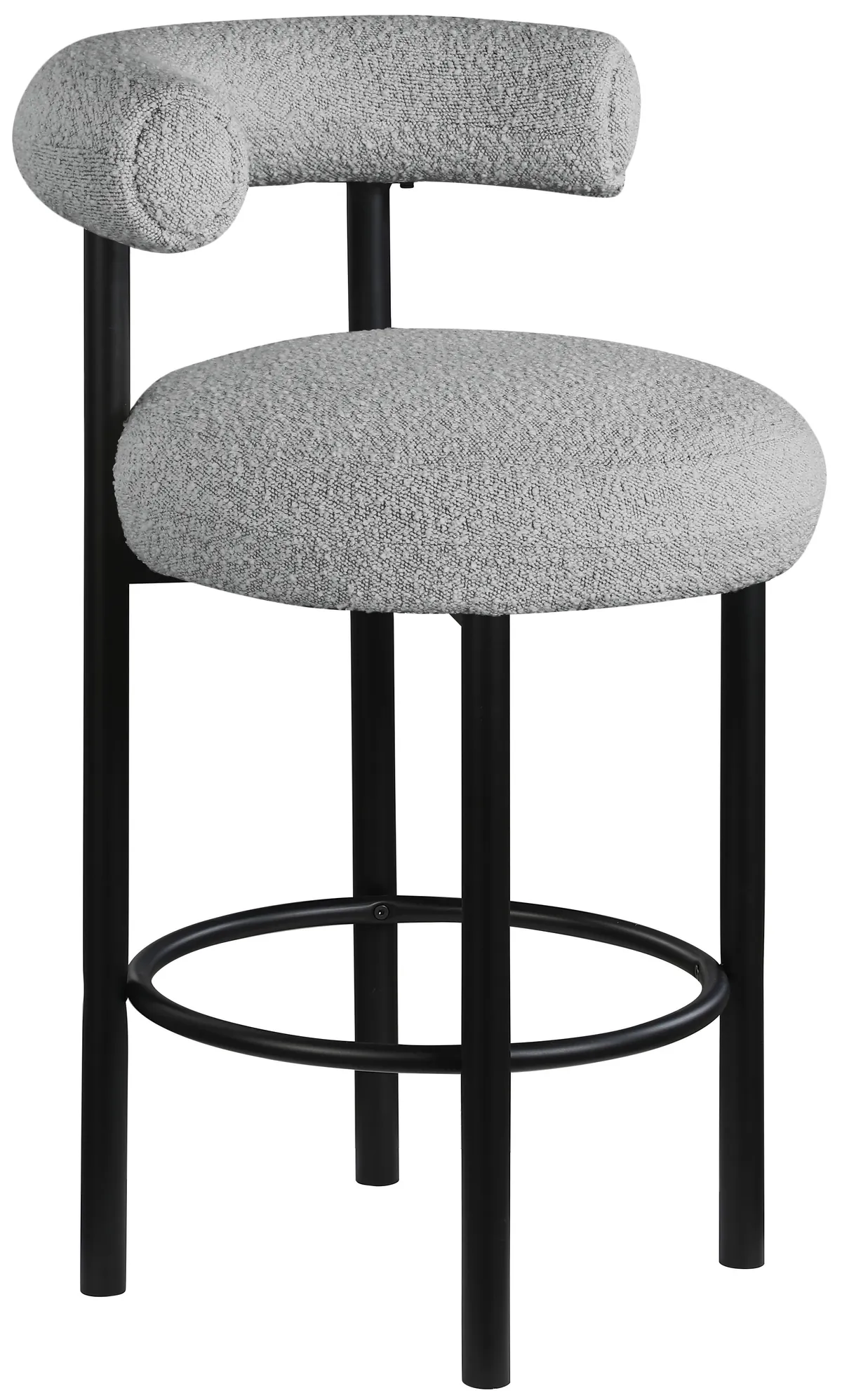 Bordeaux - Stool With Black Legs (Set of 2) - Gray