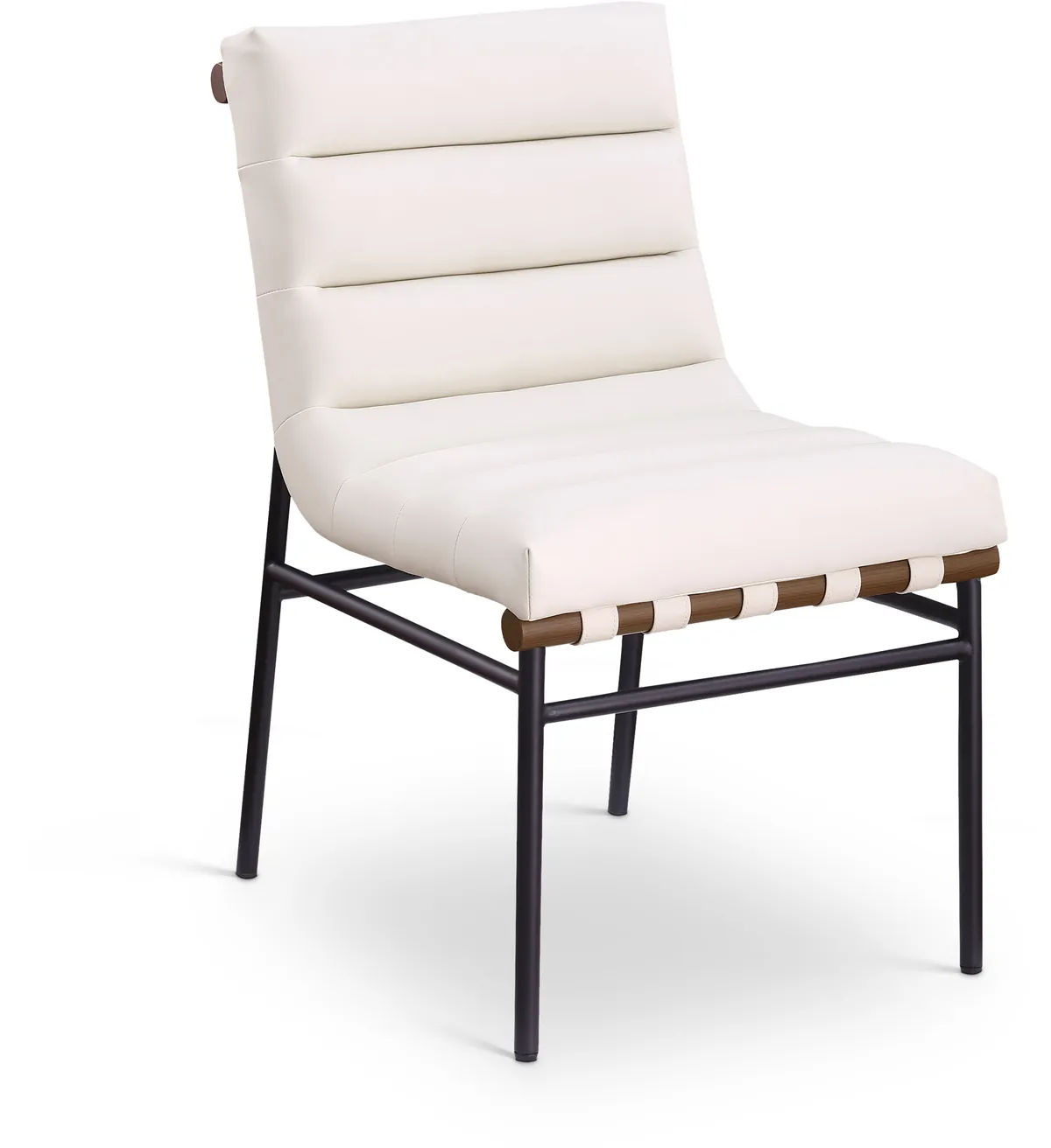 Burke - Faux Leather Dining Chair (Set of 2) - Cream