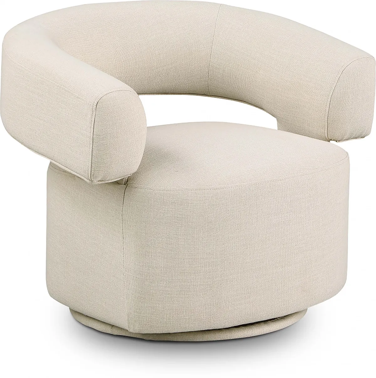 Niya - Swivel Accent Chair - Beige