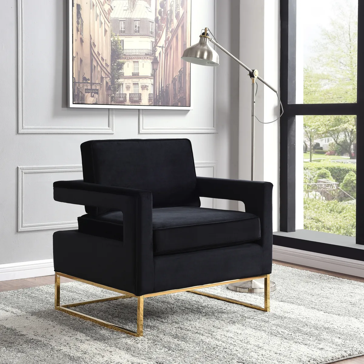 Noah - Accent Chair - Black - View 2