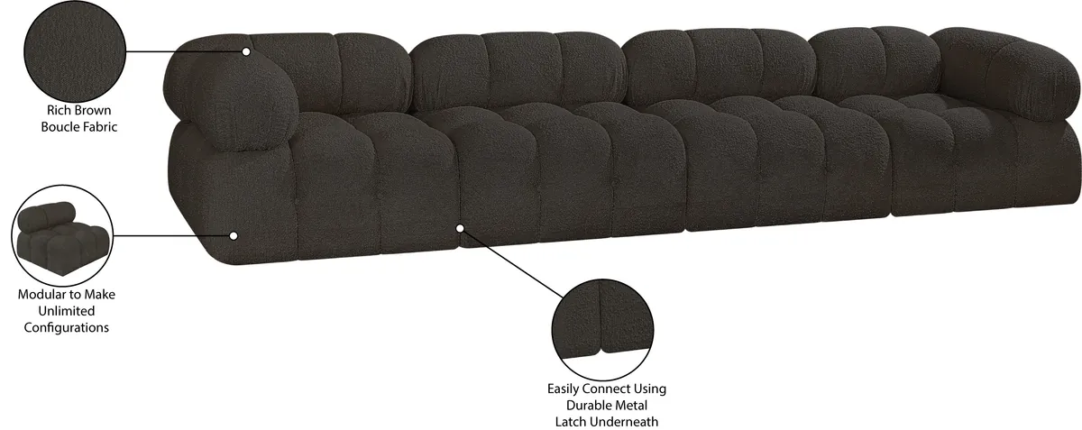 Ames - 4 Seat Modular Sofa - Brown
