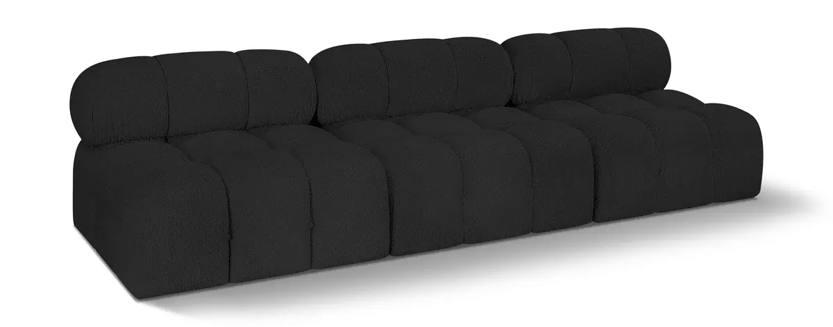 Ames - 3 Seat Modular Armless Sofa - Black
