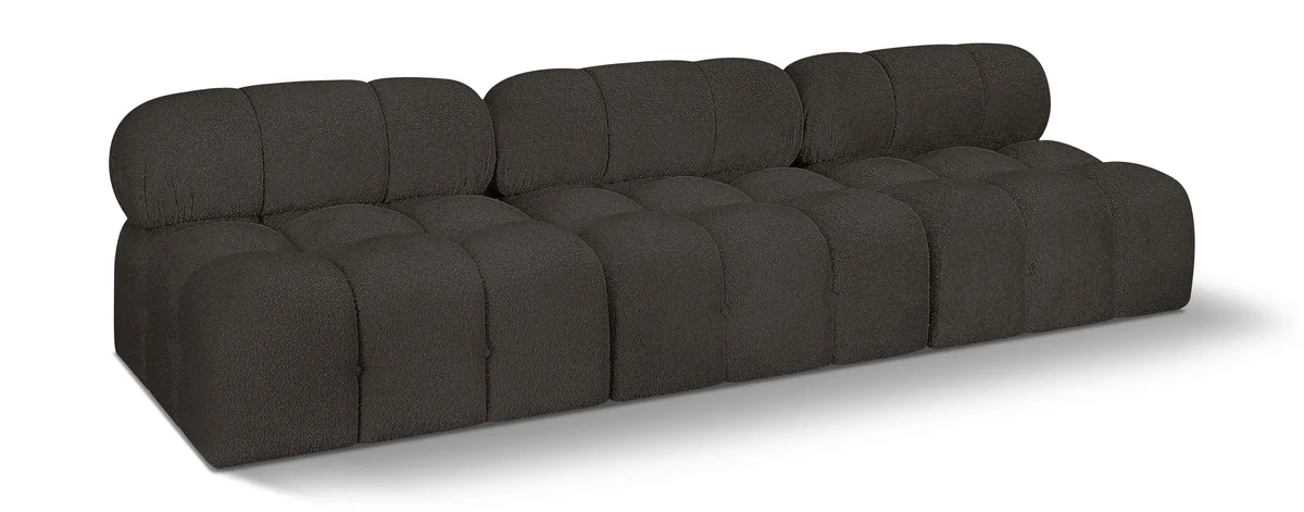 Ames - 3 Seat Modular Armless Sofa - Brown