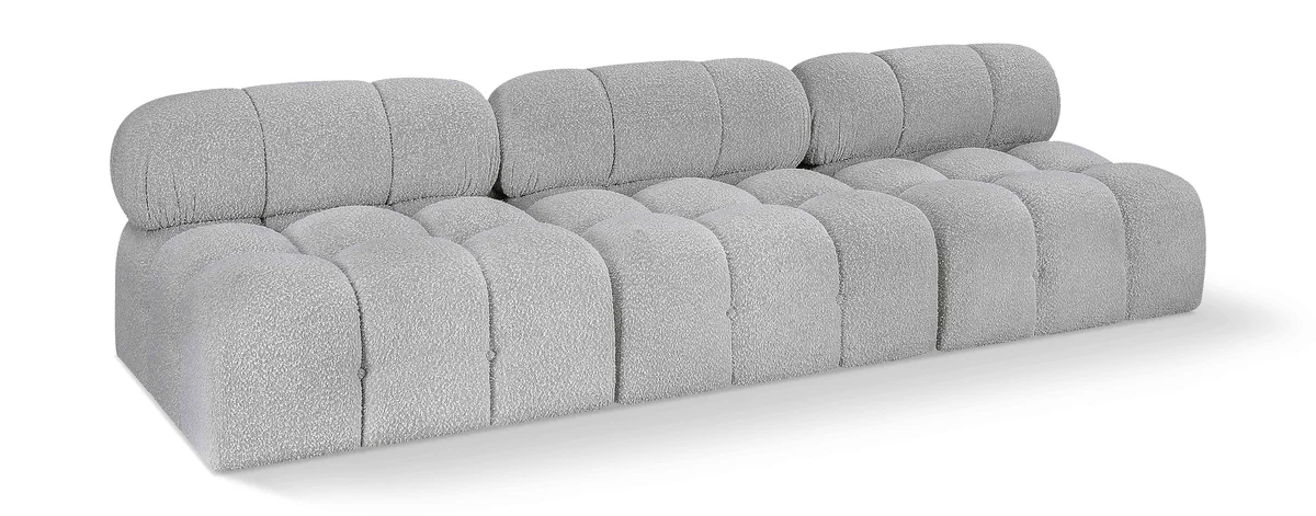 Ames - 3 Seat Modular Armless Sofa - Gray