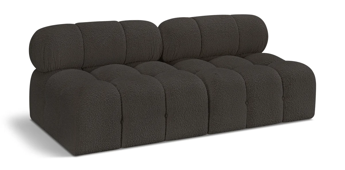 Ames - 2 Seat Modular Armless Sofa - Brown