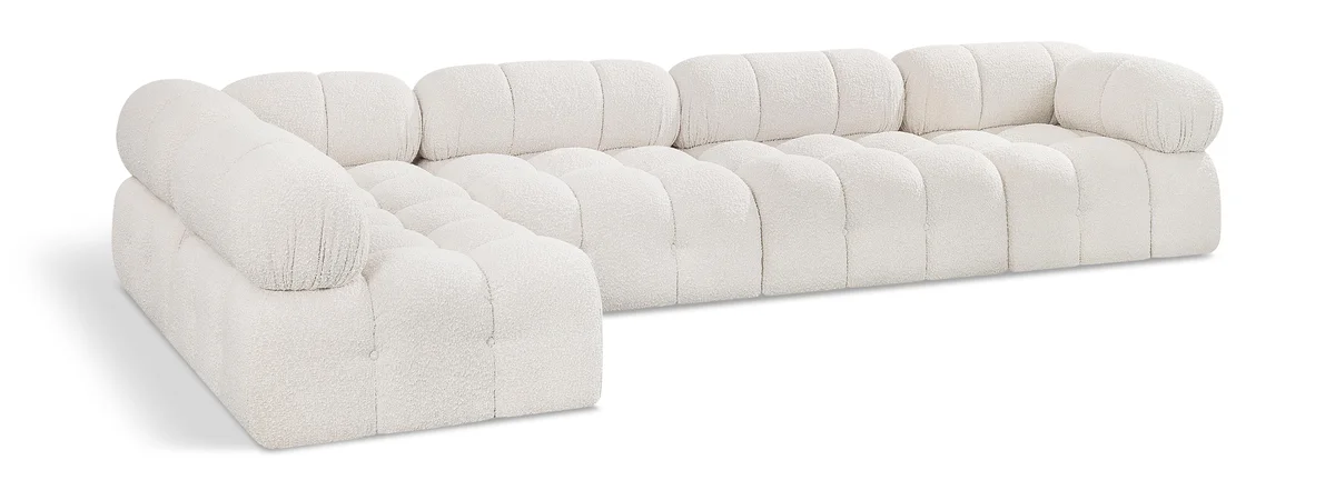 Ames - 5 Piece Modular L-Shaped Sectional - Cream