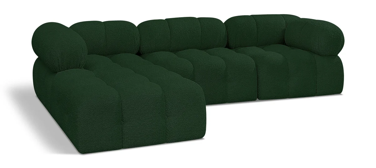 Ames - 4 Piece Fabric Modular Sectional - Green
