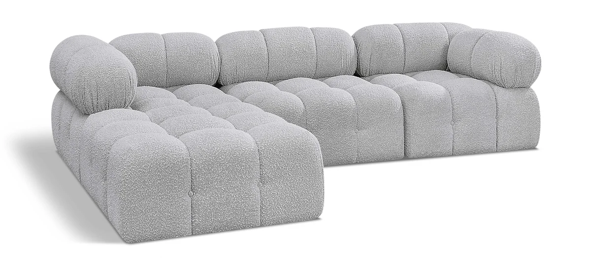 Ames - 4 Piece Fabric Modular Sectional - Gray