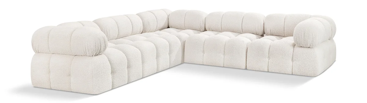 Ames - 5 Piece Modular Sectional - Cream
