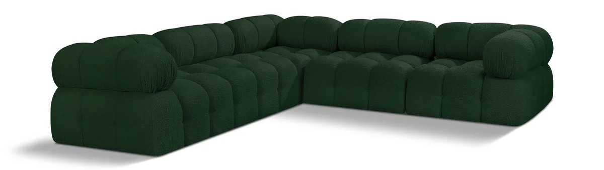 Ames - 5 Piece Modular Sectional - Green