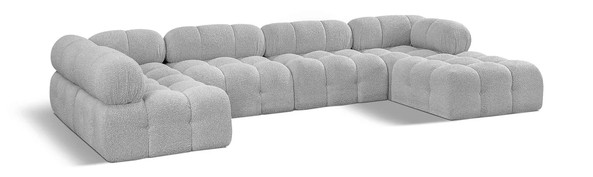 Ames - 6 Piece Modular U-Shaped Sectional - Gray