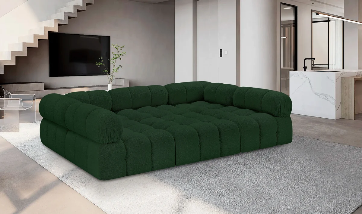 Ames - 6 Piece Modular Sectional - Green - View 2