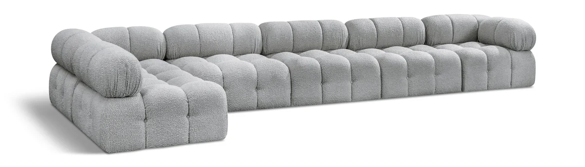 Ames - 6 Piece Modular L-Shaped Sectional - Gray