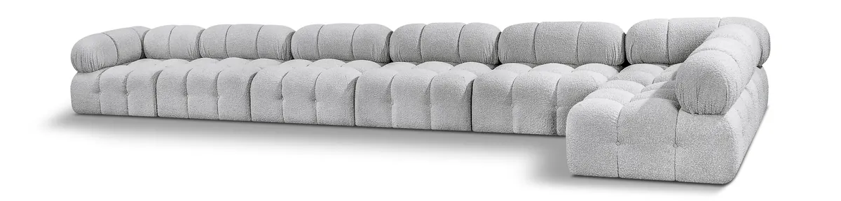 Ames - 7 Piece Modular L-Shaped Sectional - Gray