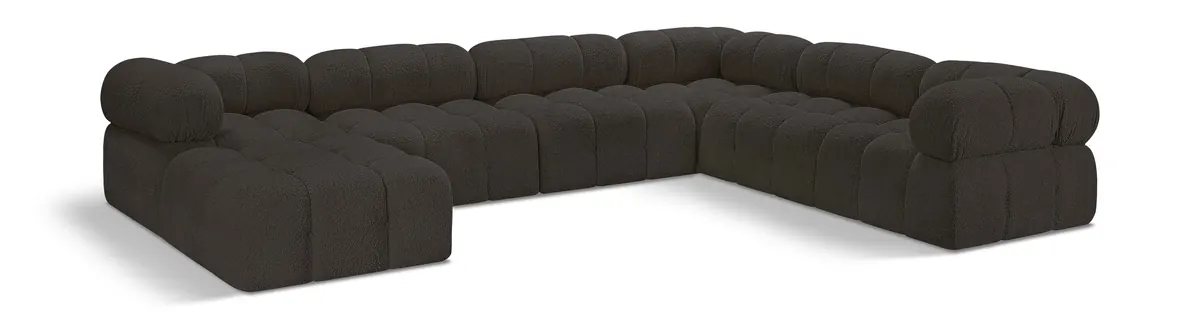 Ames - 7 Piece Modular Sectional - Brown