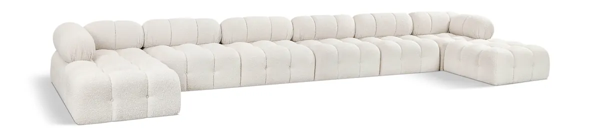 Ames - 8 Piece Fabric Modular Sectional - Cream