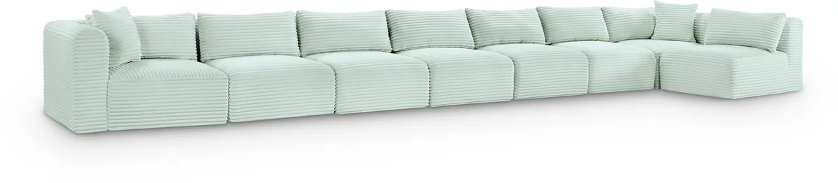 Shaggy - 8 Piece Modular Sectional - Mint