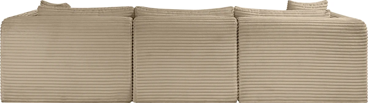 Shaggy - 4 Piece Modular Sectional - Taupe - View 2