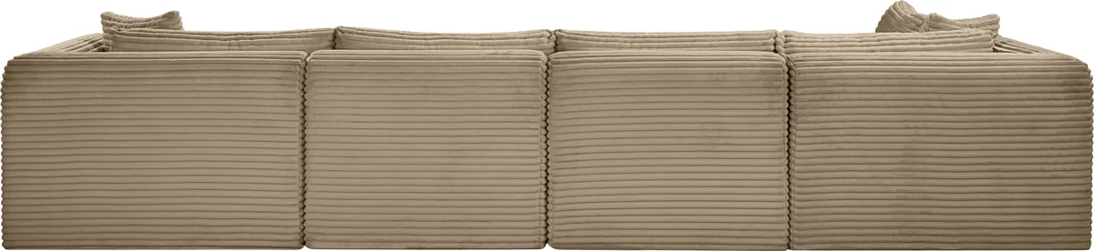 Shaggy - 5 Piece Modular Sectional - Taupe - View 2