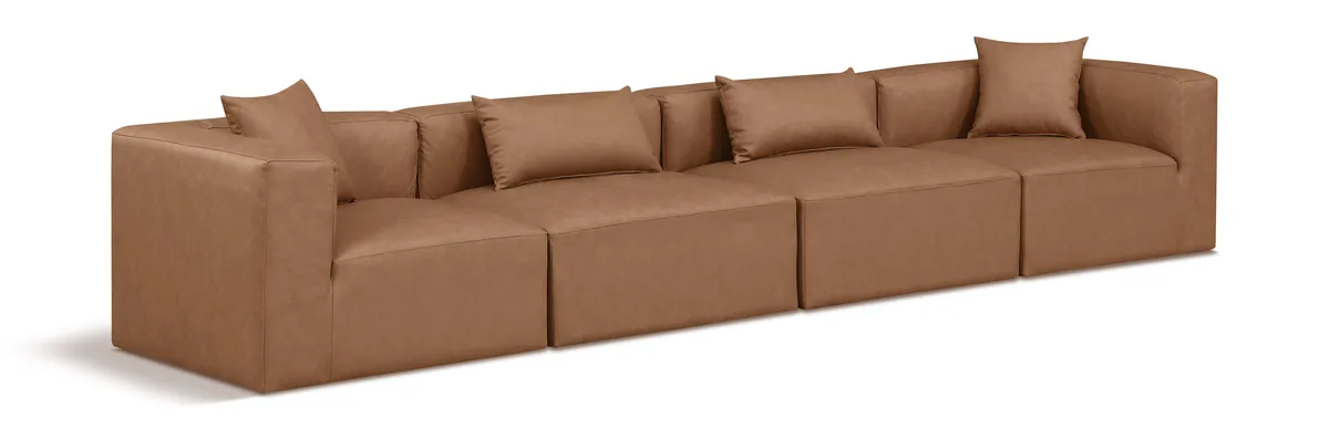Cube - Modular 4 Seat Sofa - Brown