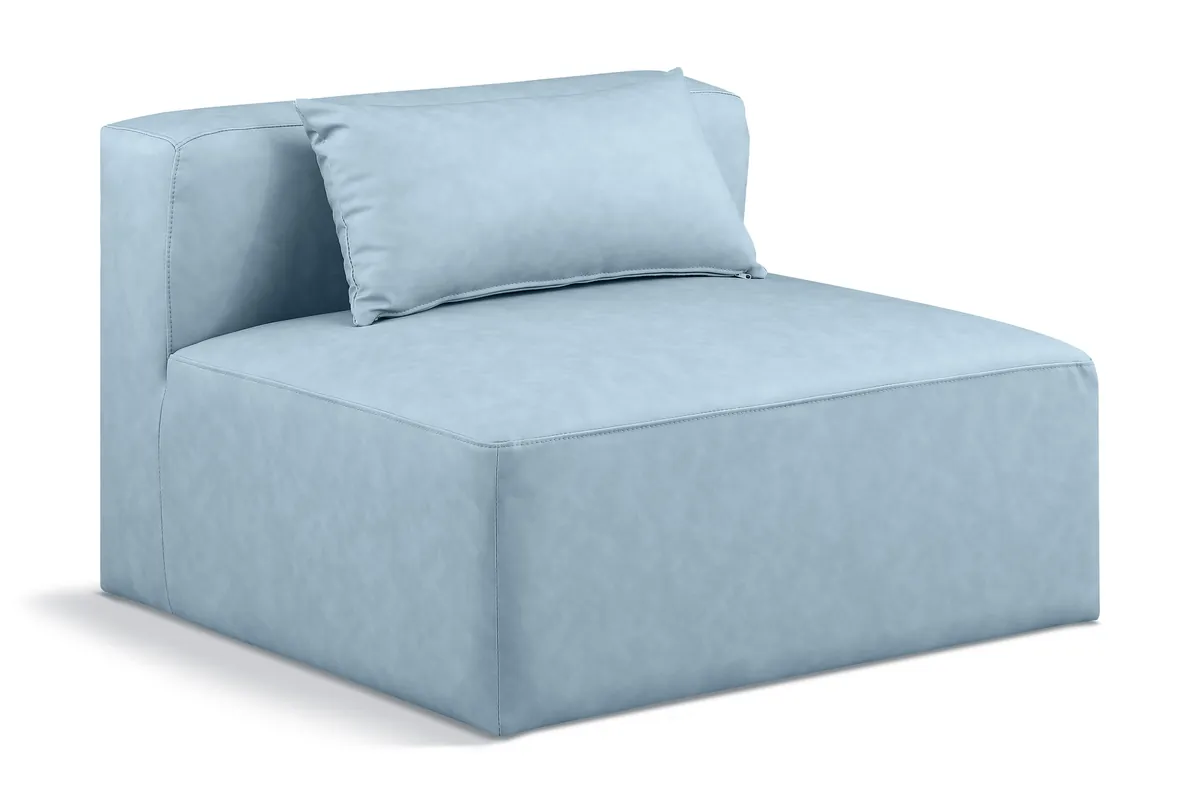 Cube - Armless Chair - Light Blue