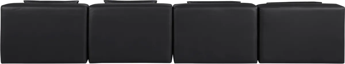 Cube - Modular 4 Seat Armless Sofa - Black